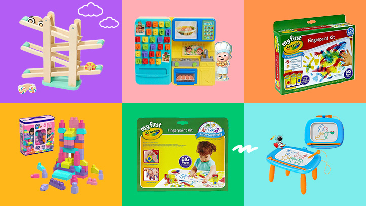 Collage of the Best Toys for 18 Month Olds