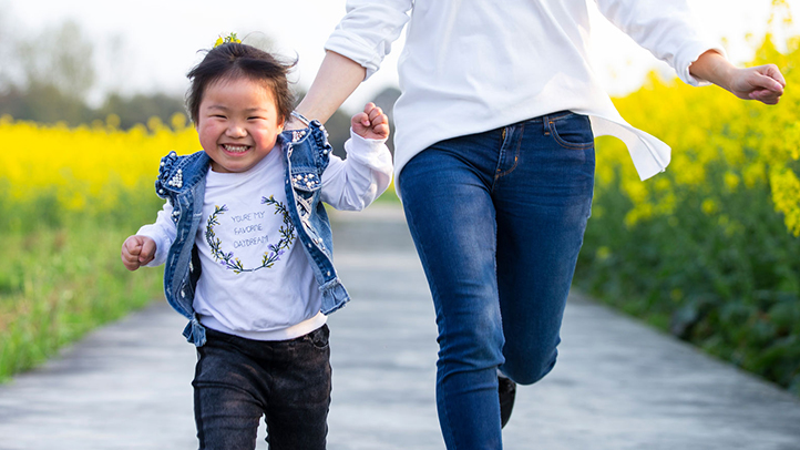 toddler running