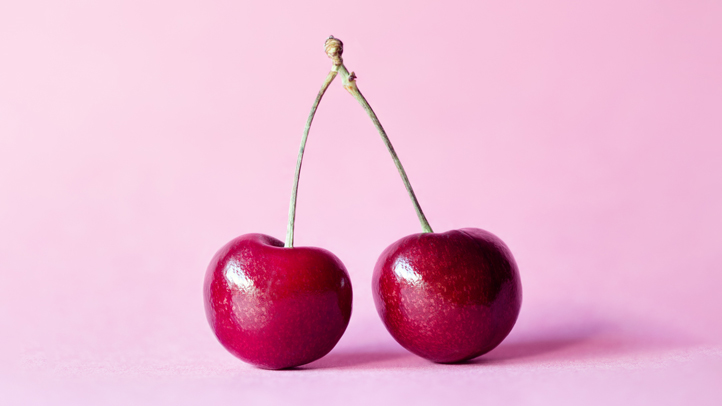 twin pregnancy symptoms, pair of cherries