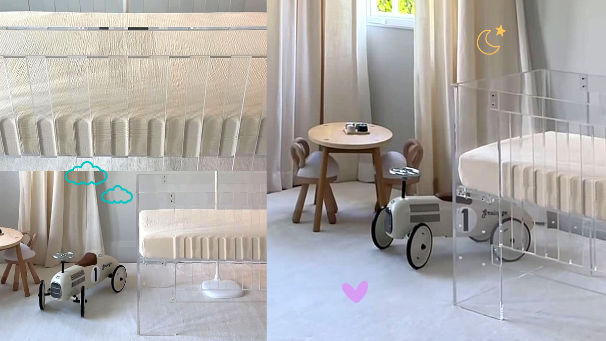 Sofia Richie Grainge nursery; invisible crib